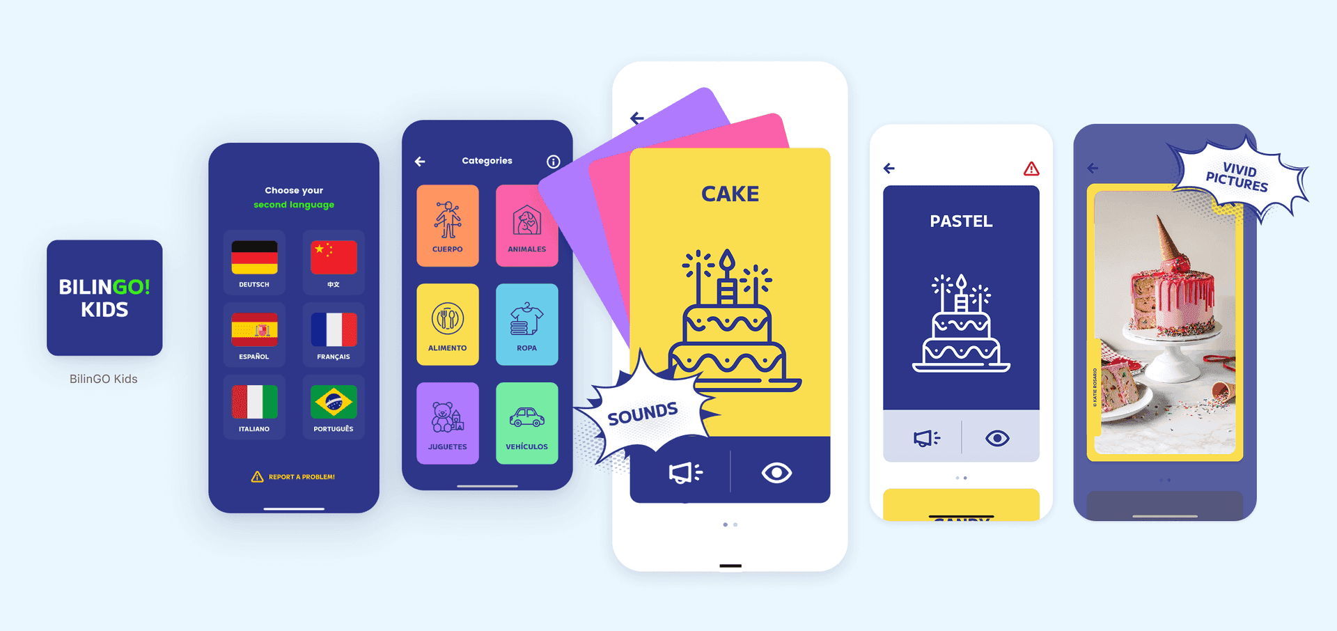 BilinGO Kids app screens