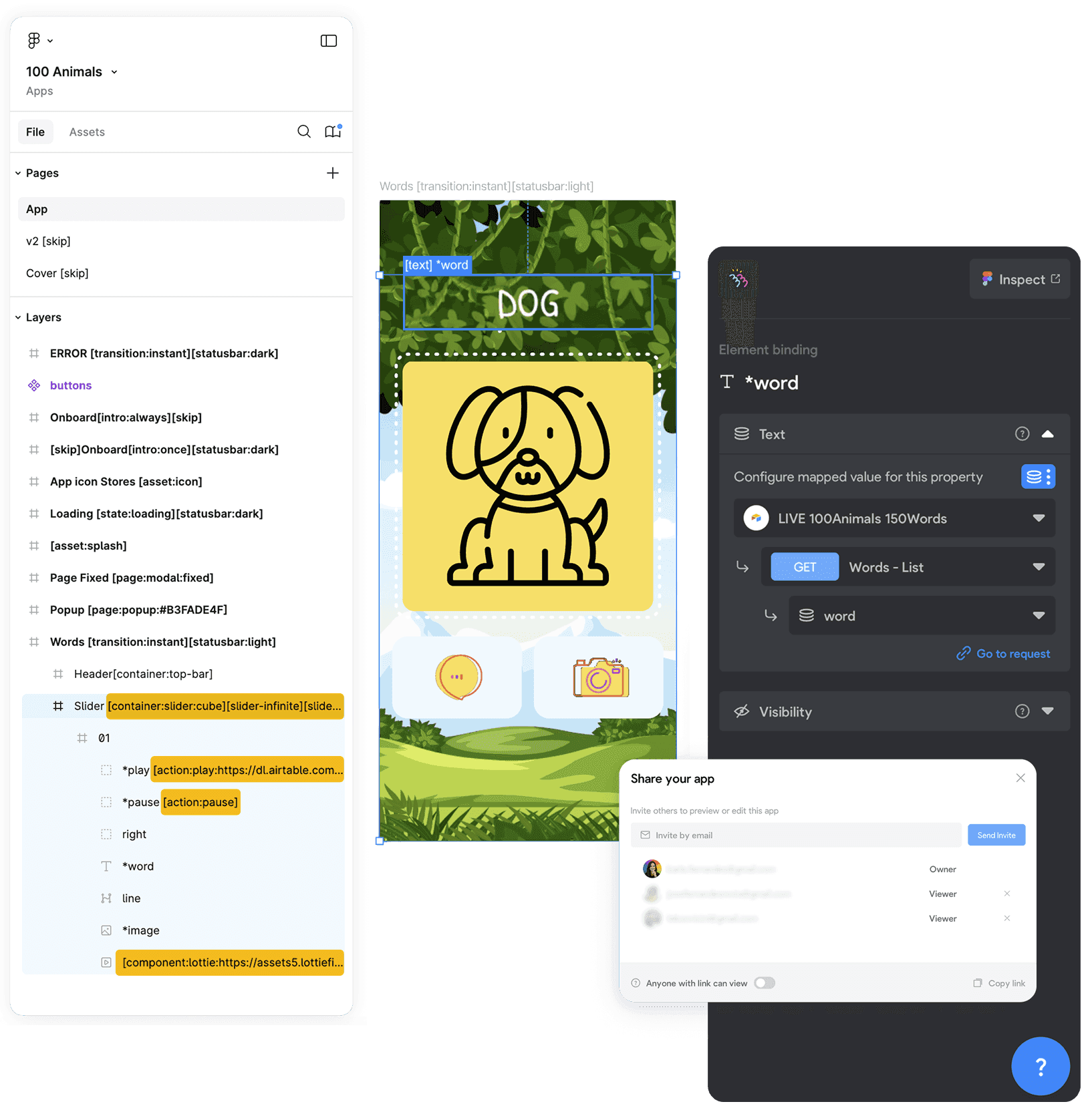 Figma screen with Bravo tags — the no-code pipeline