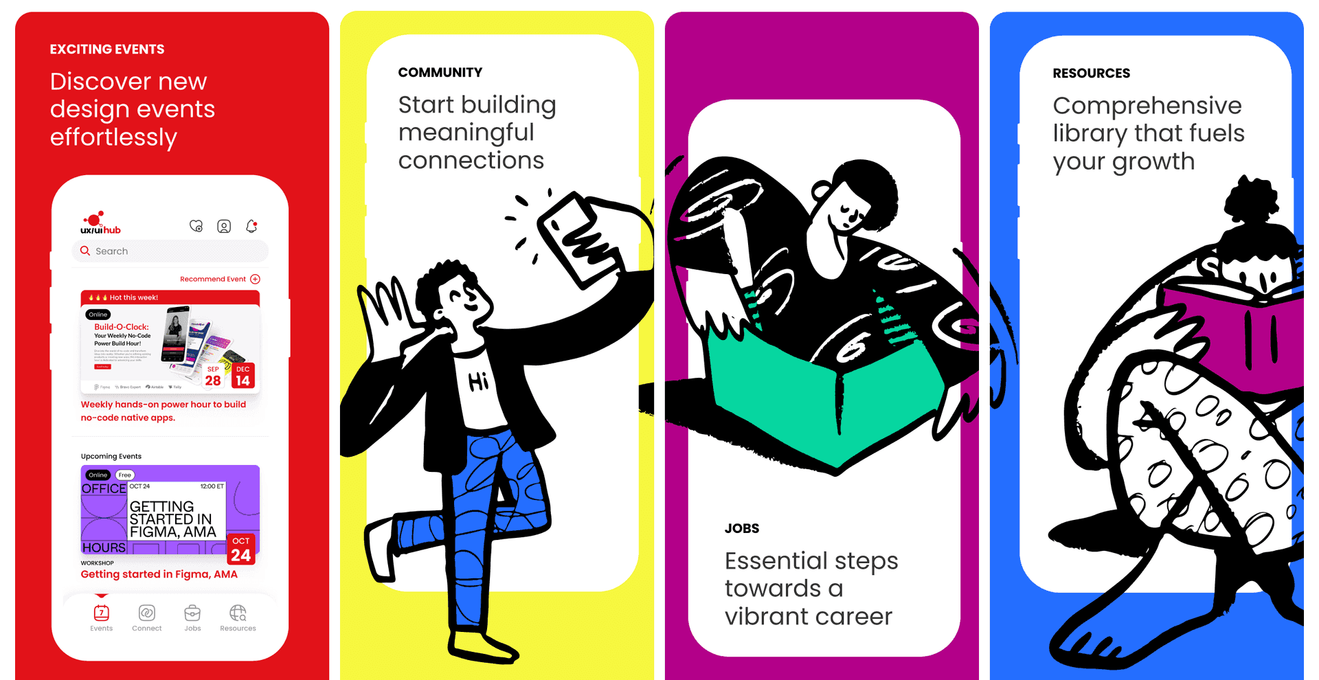 UX/UI Hub app — events, resources, and community for designers
