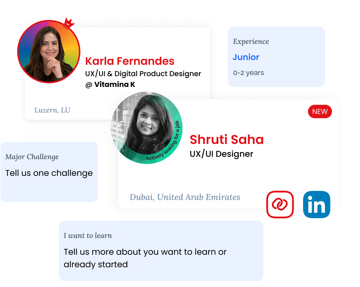 UX/UI Hub networking and member connections