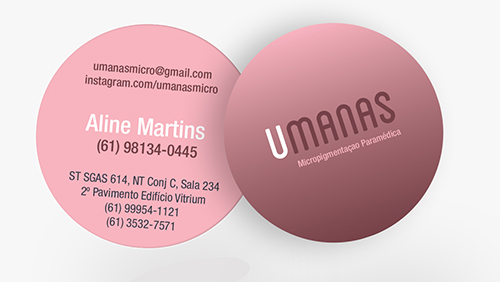 Business Card: Umanas Micropigmentação Logo